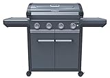 Campingaz Gasgrill 4 Series Premium, BBQ Gas-Grillwagen, 4-Brenner aus Edelstahl mit 13.6 kW, Deckel, Thermometer, InstaClean Aqua, Culinary Modular System, Außenküche