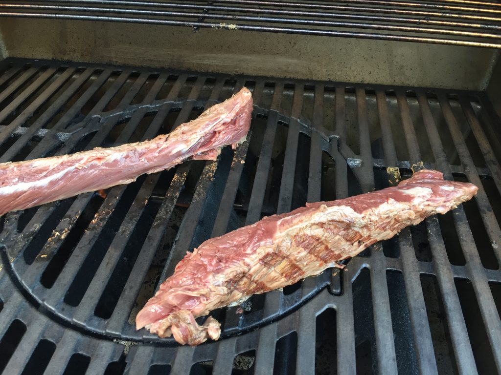 Nierenzapfen nach dem Wenden beim angrillen